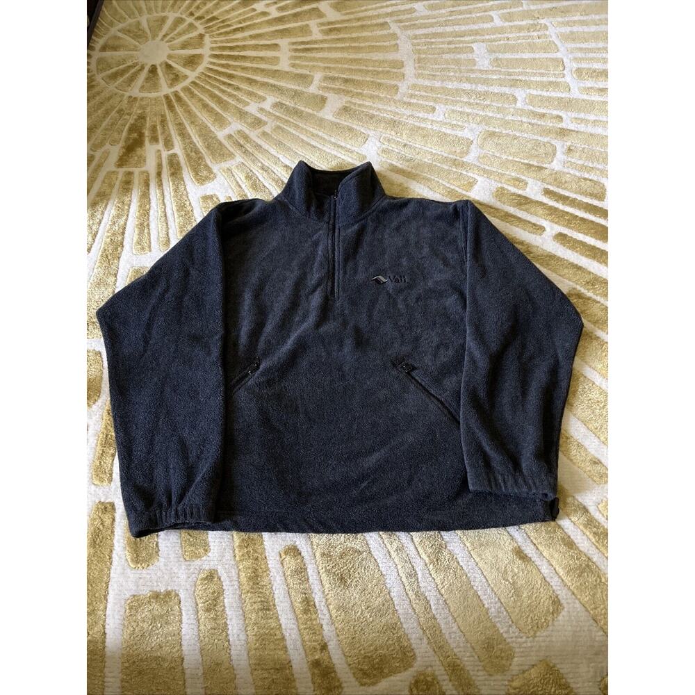 Vail Colorado 1/4 Zip Pullover Sweatshirt Medium - Gray
